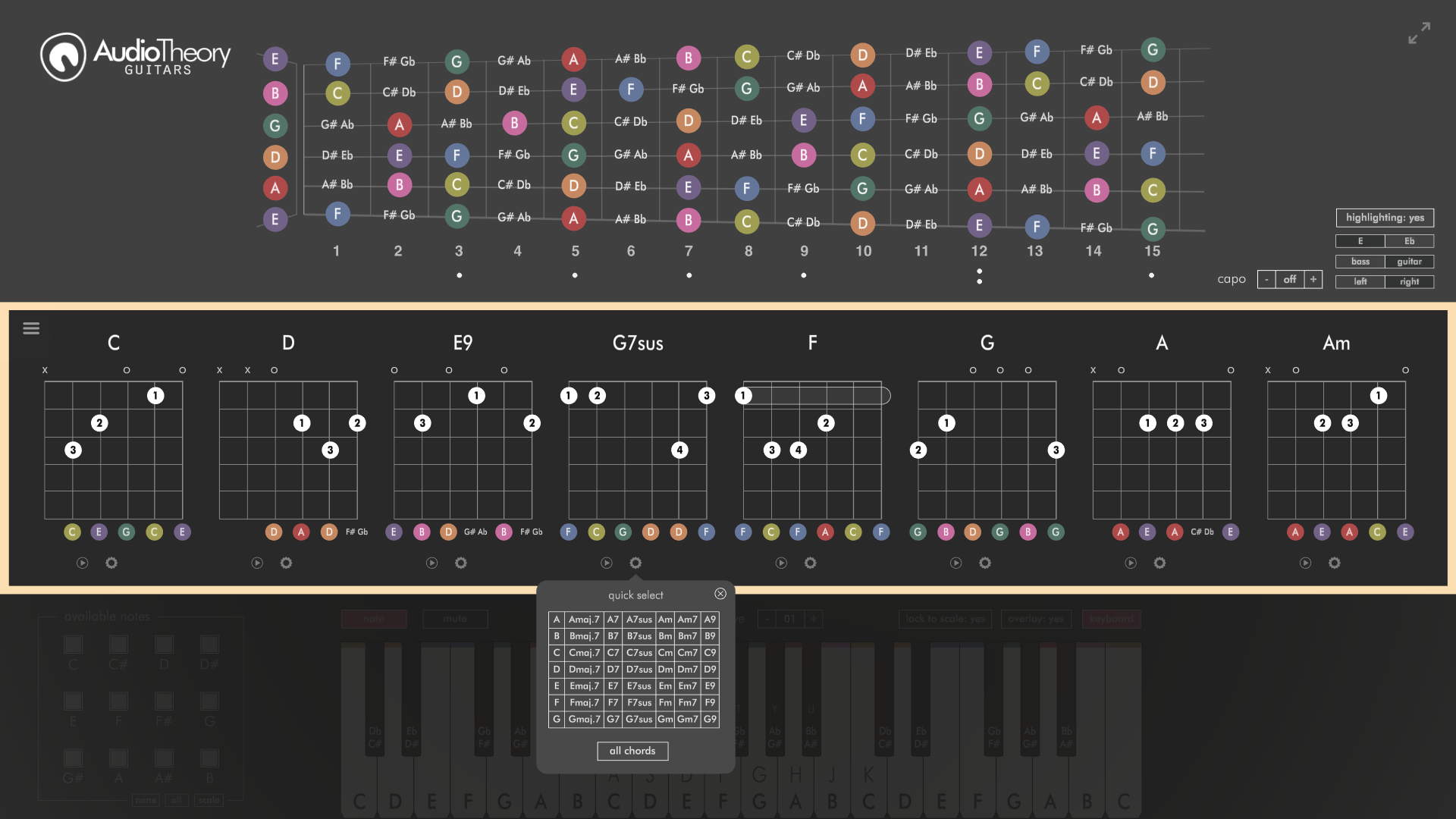 Fullscreen Chord Selector Update