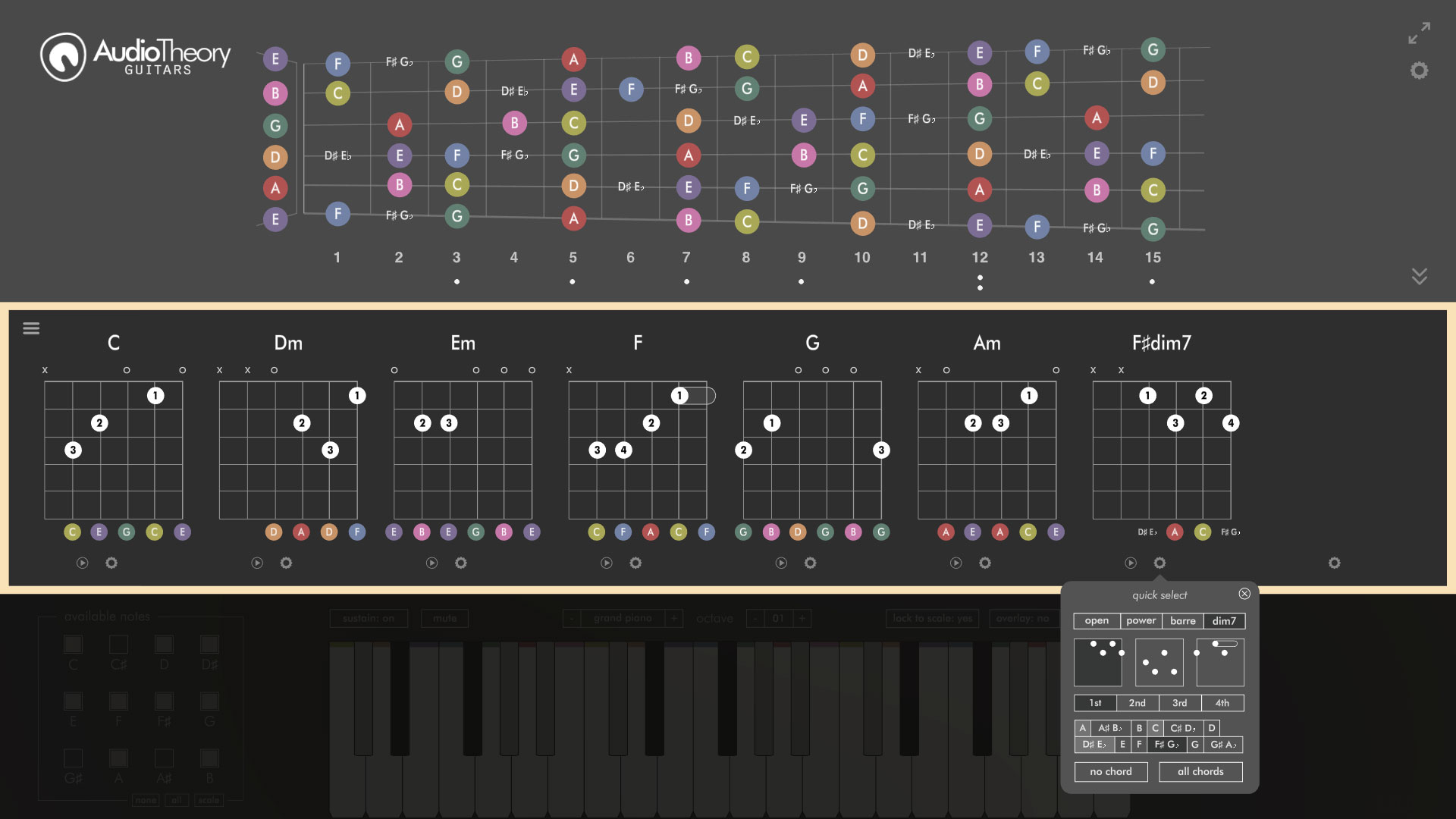 AudioTheory Guitars Diminished 7 Chords Update