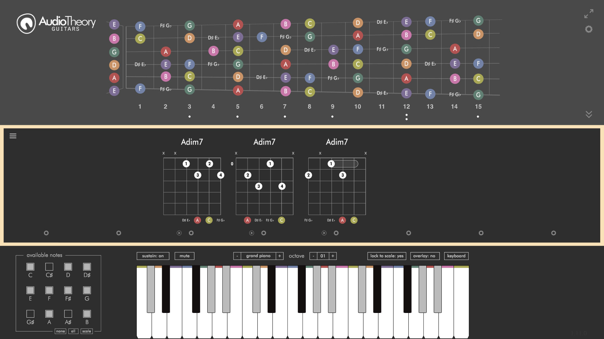 AudioTheory Guitars Diminished 7 Chords Update