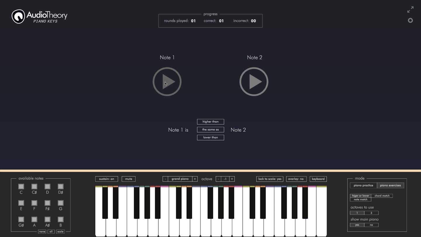 aural training piano