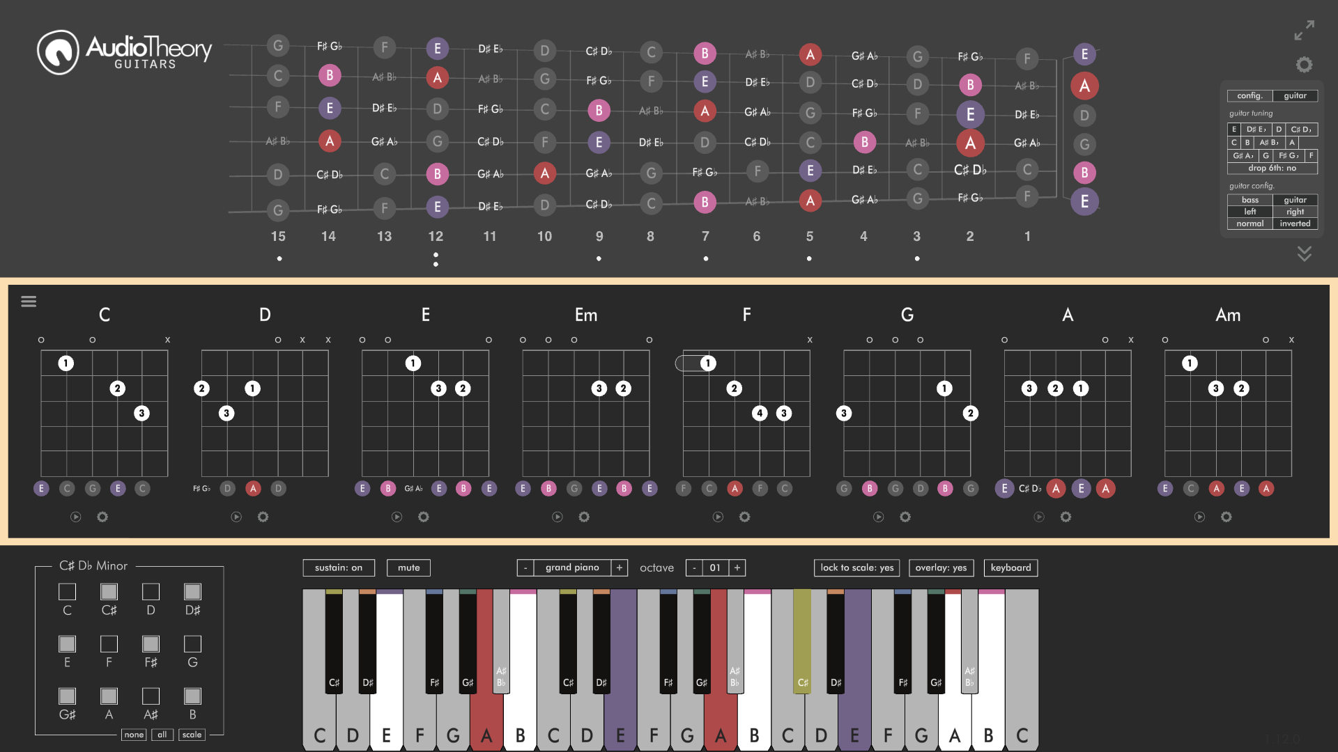 AudioTheory scale based highlighting screenshot