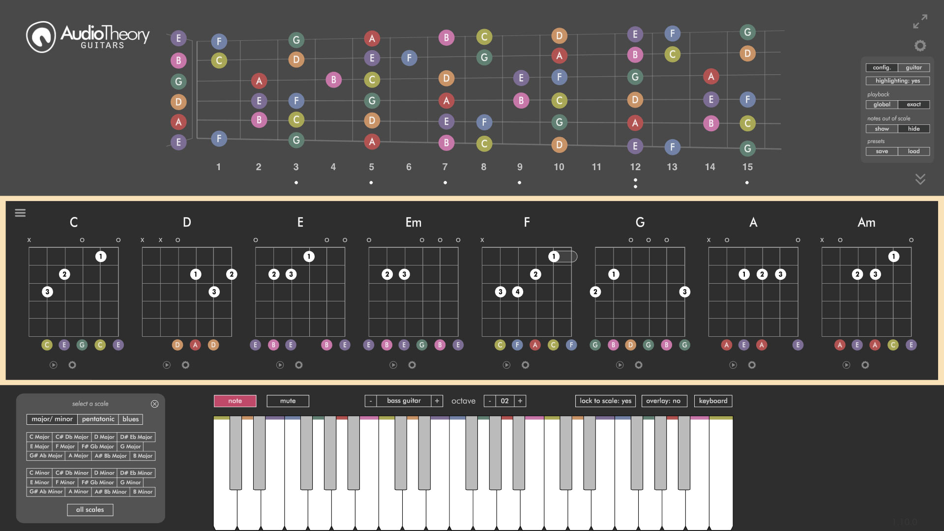 AudioTheory Guitars Modal Scales screenshot