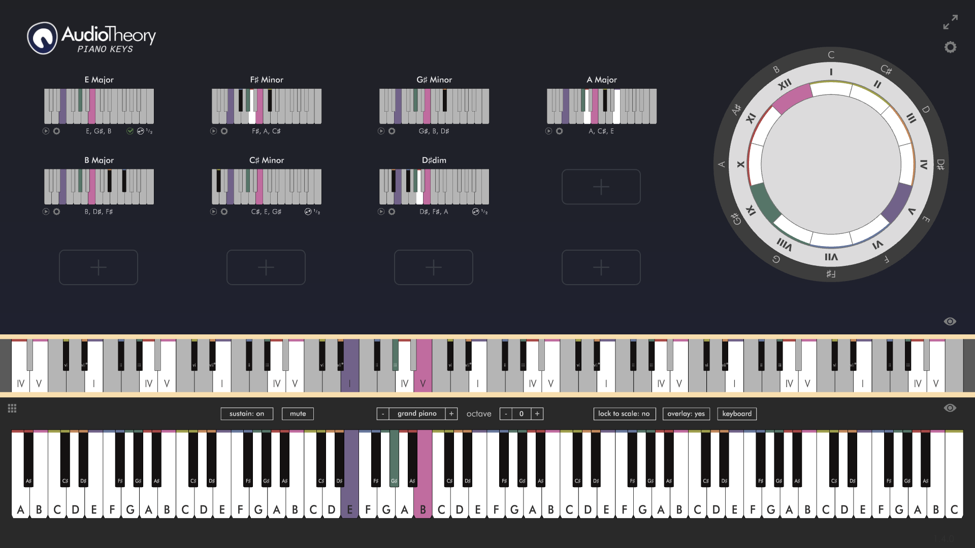 AudioTheory Piano Keys 88 key screenshot