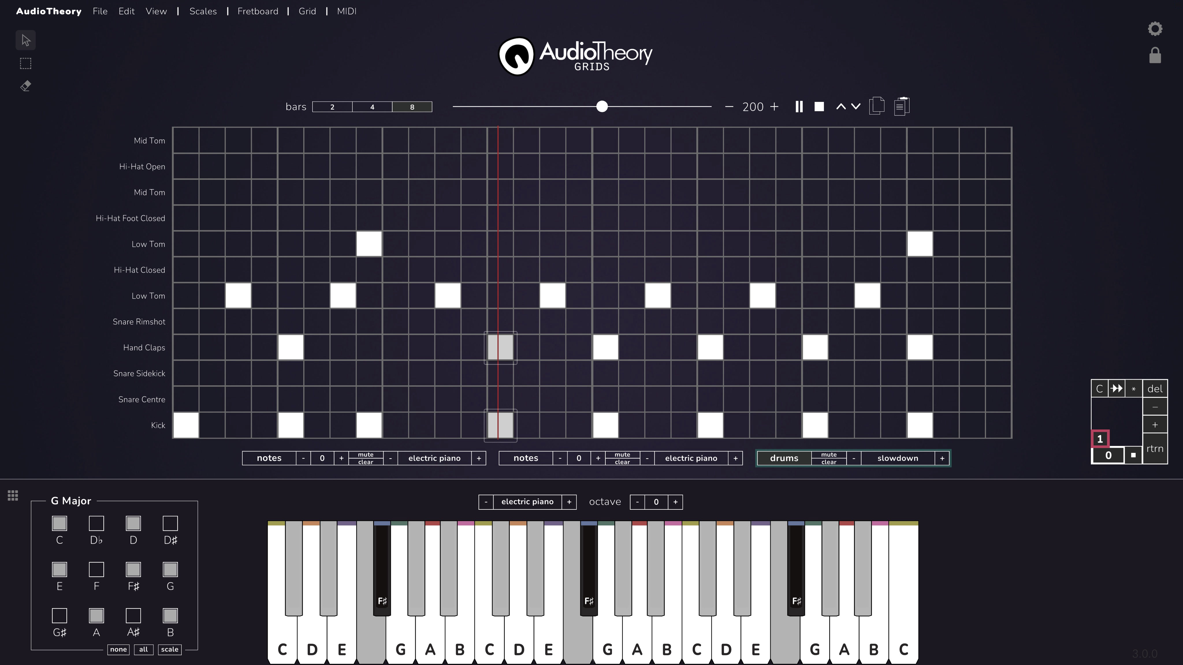 AudioTheory Grids fretboard view