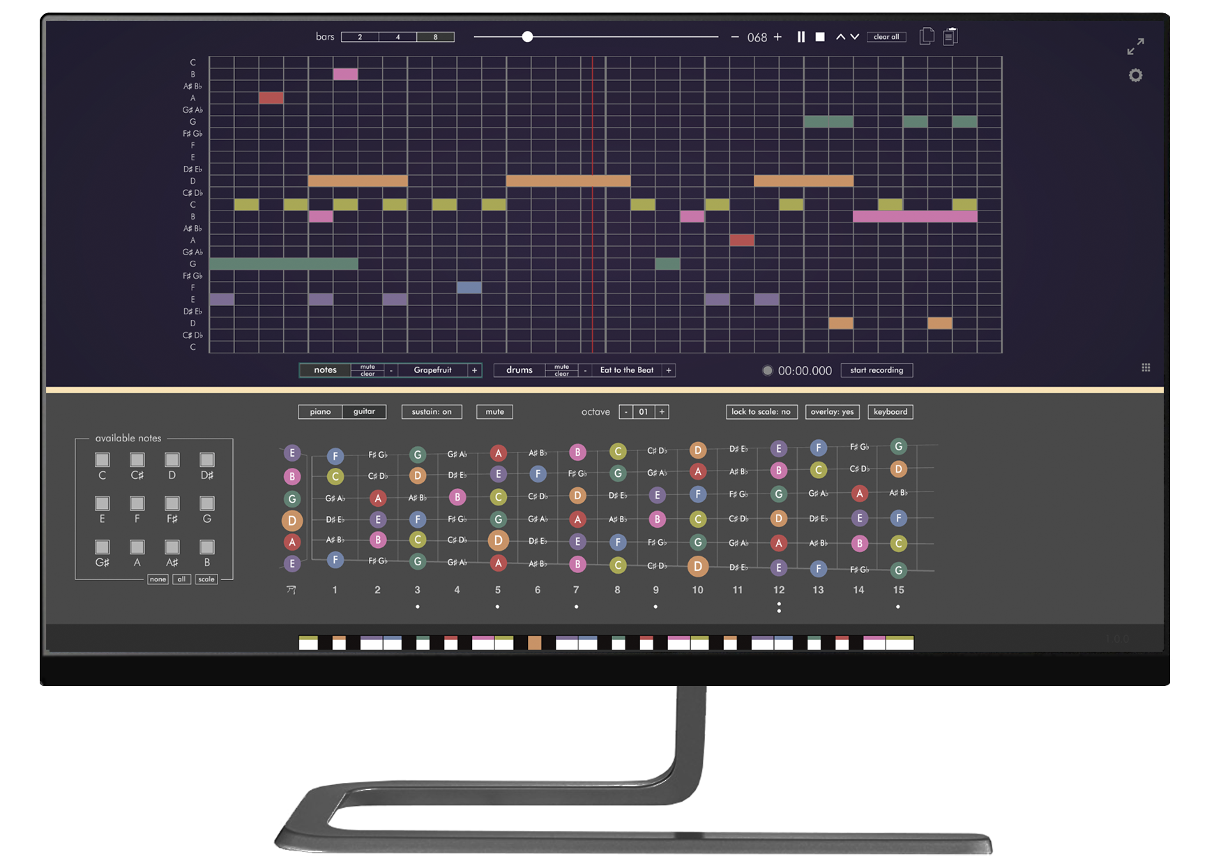 AudioTheory Grids fretboard view