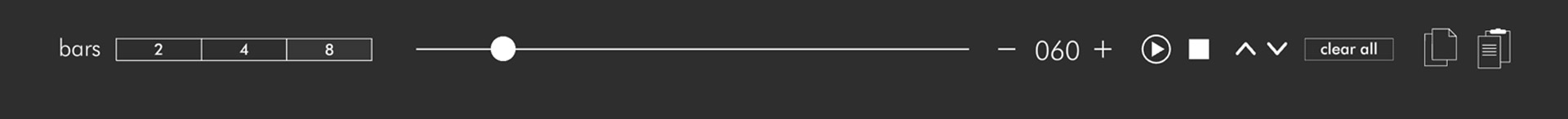 Grid top bar Screenshot