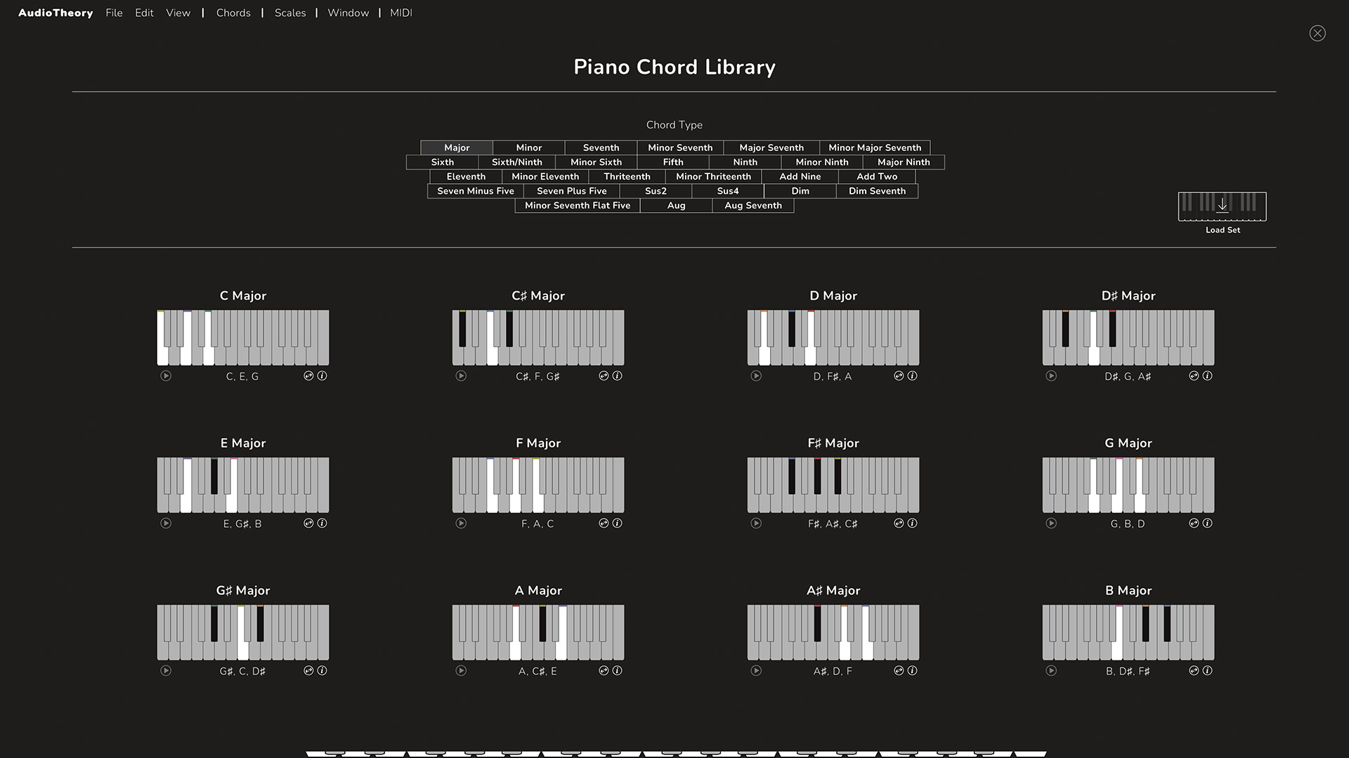 piano chord library