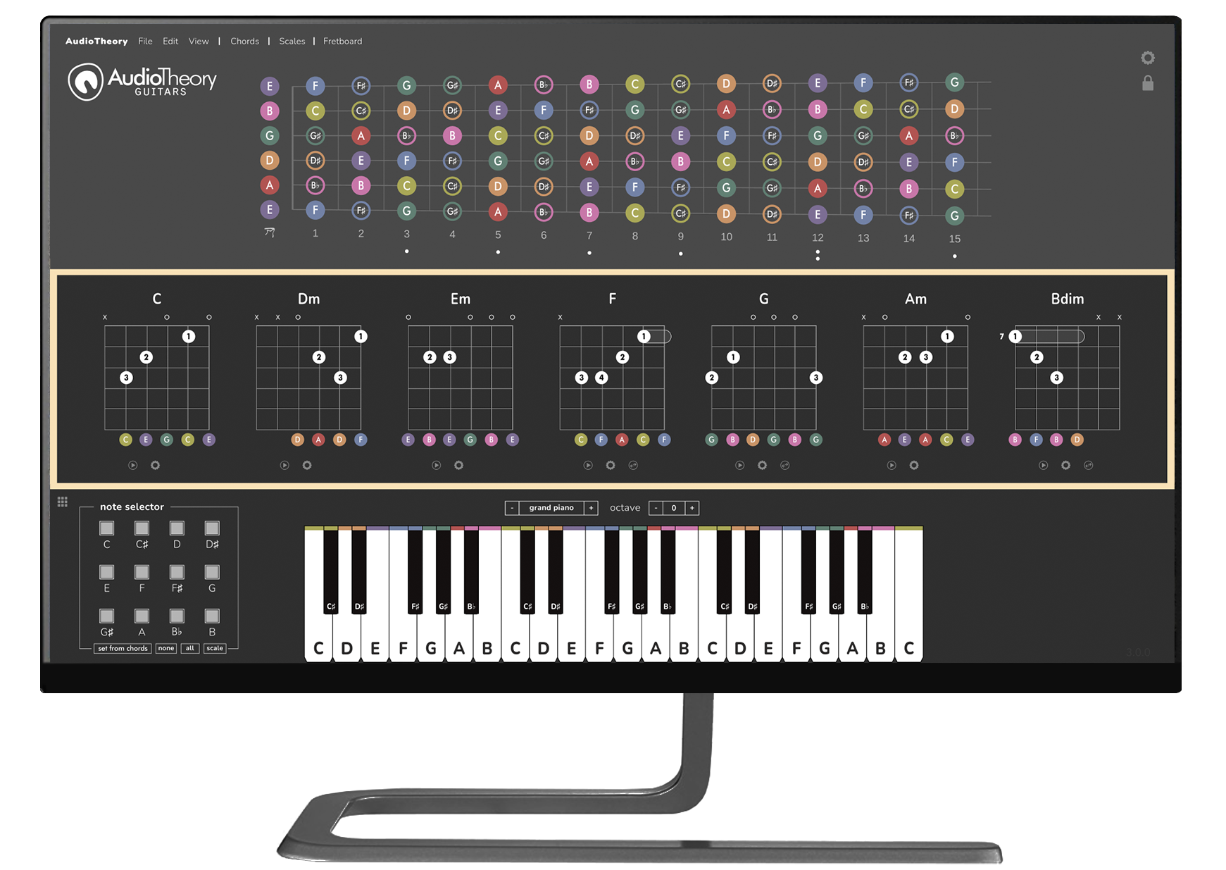 AudioTheory Guitars main interface