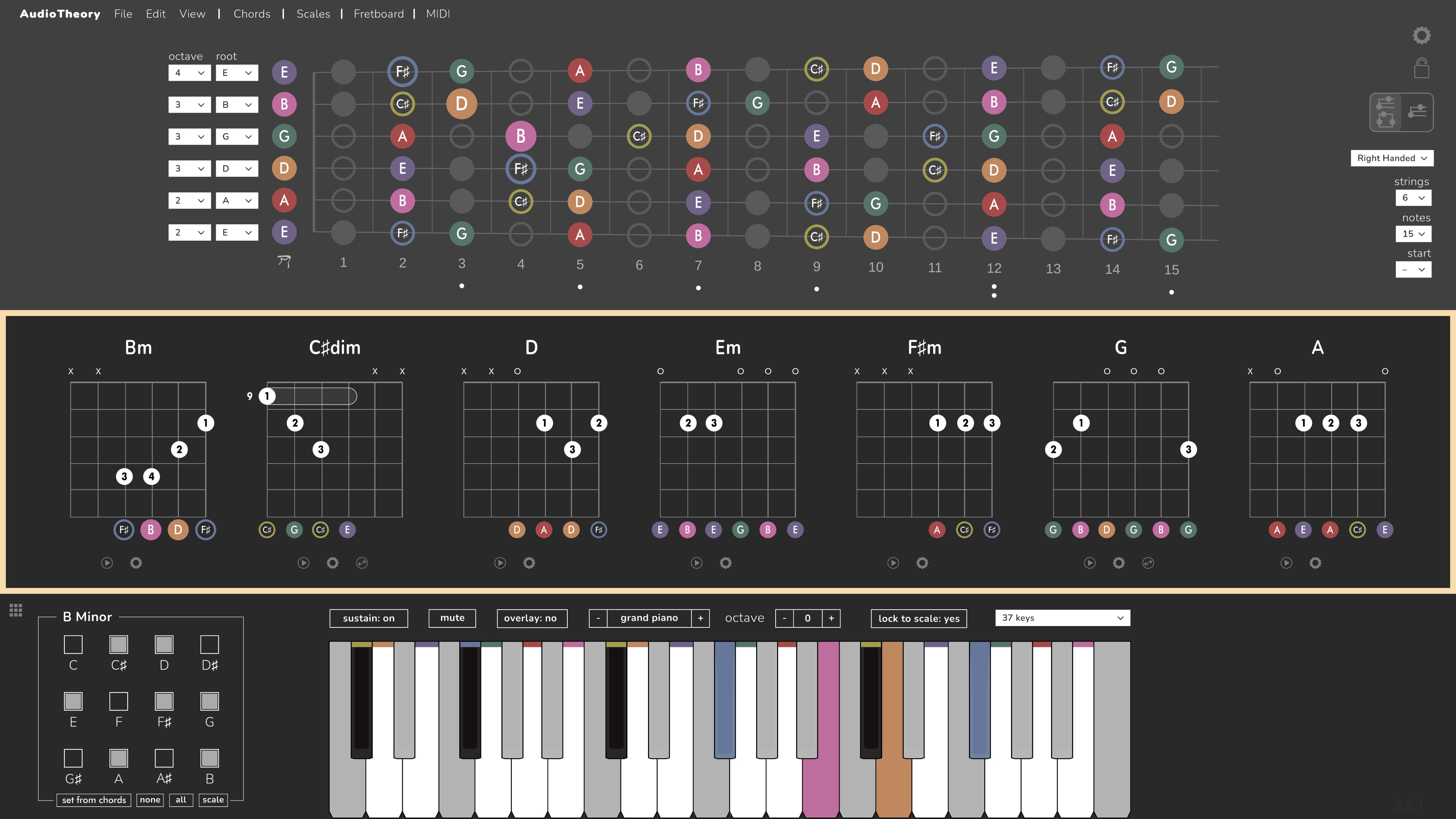 AudioTheory Guitars fullscreen chord view