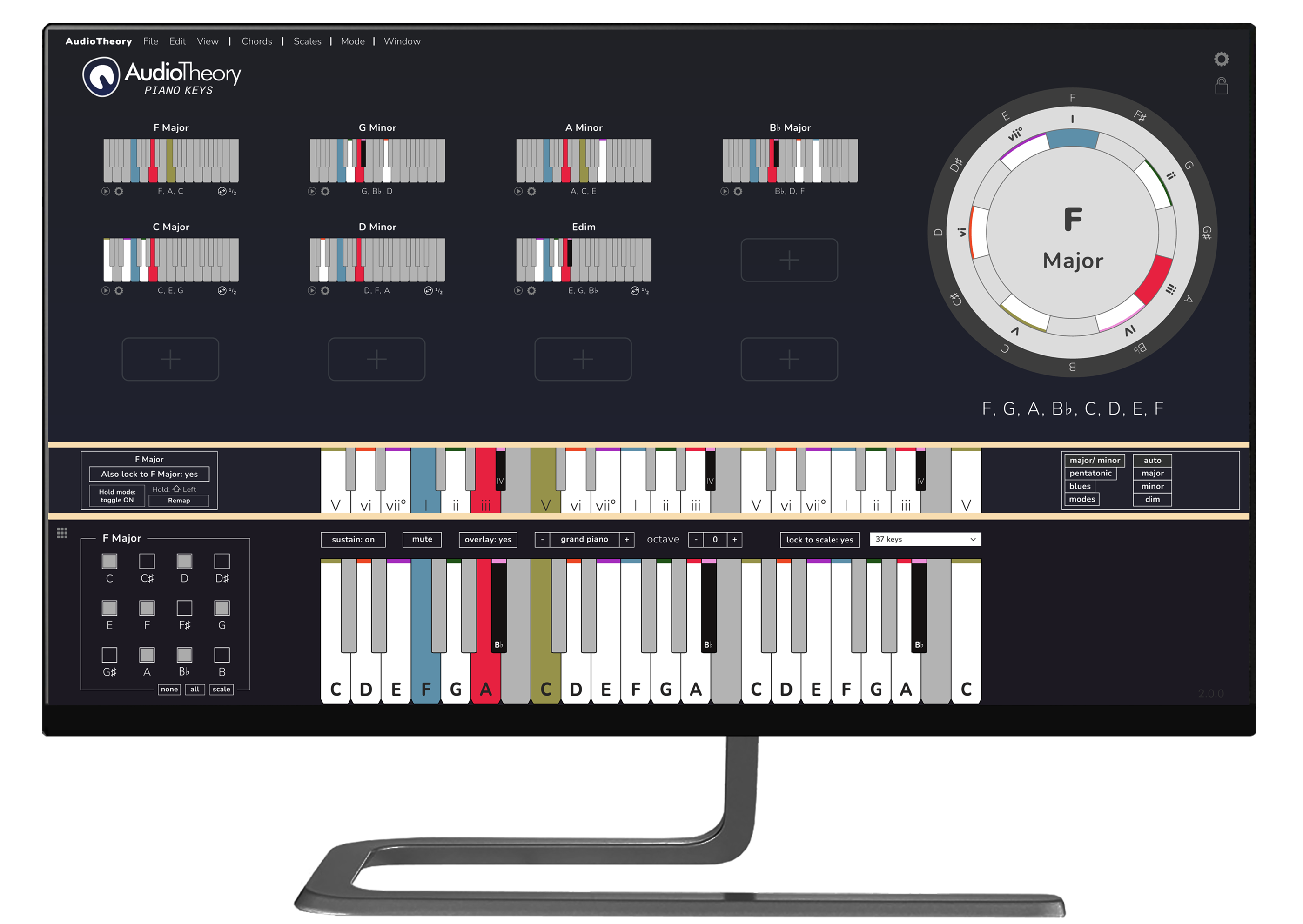 AudioTheory Piano Keys main interface